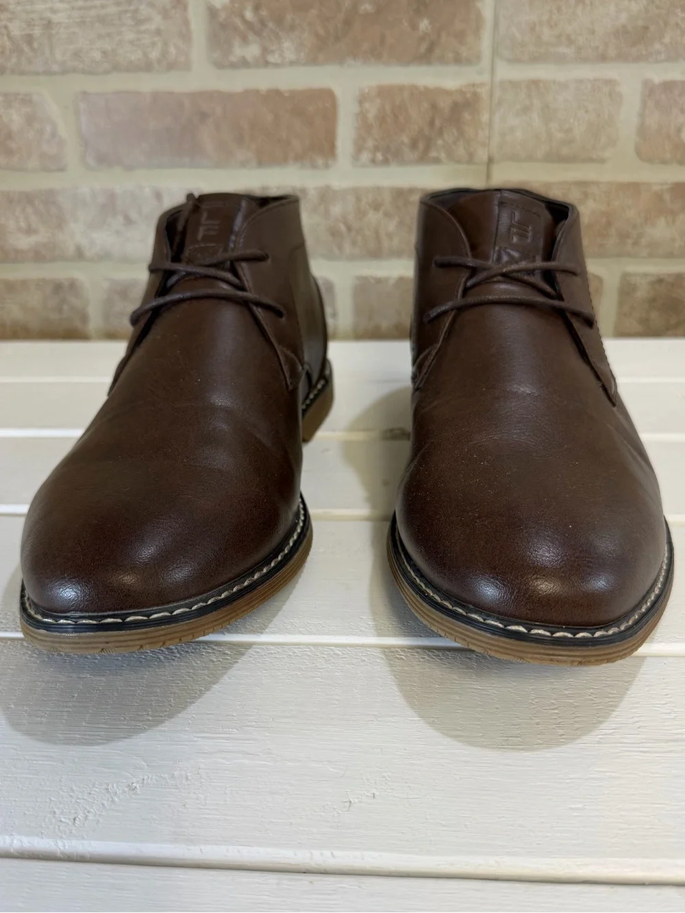 London Fog Blackburn Chukka Boots Brown Leather Lace-Up Ankle Boots Men’s 10.5M